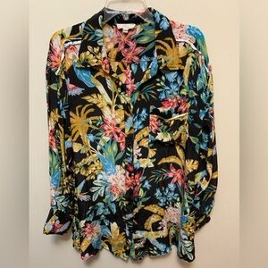 Anthropologie ELAN Beautiful Floral Blouse